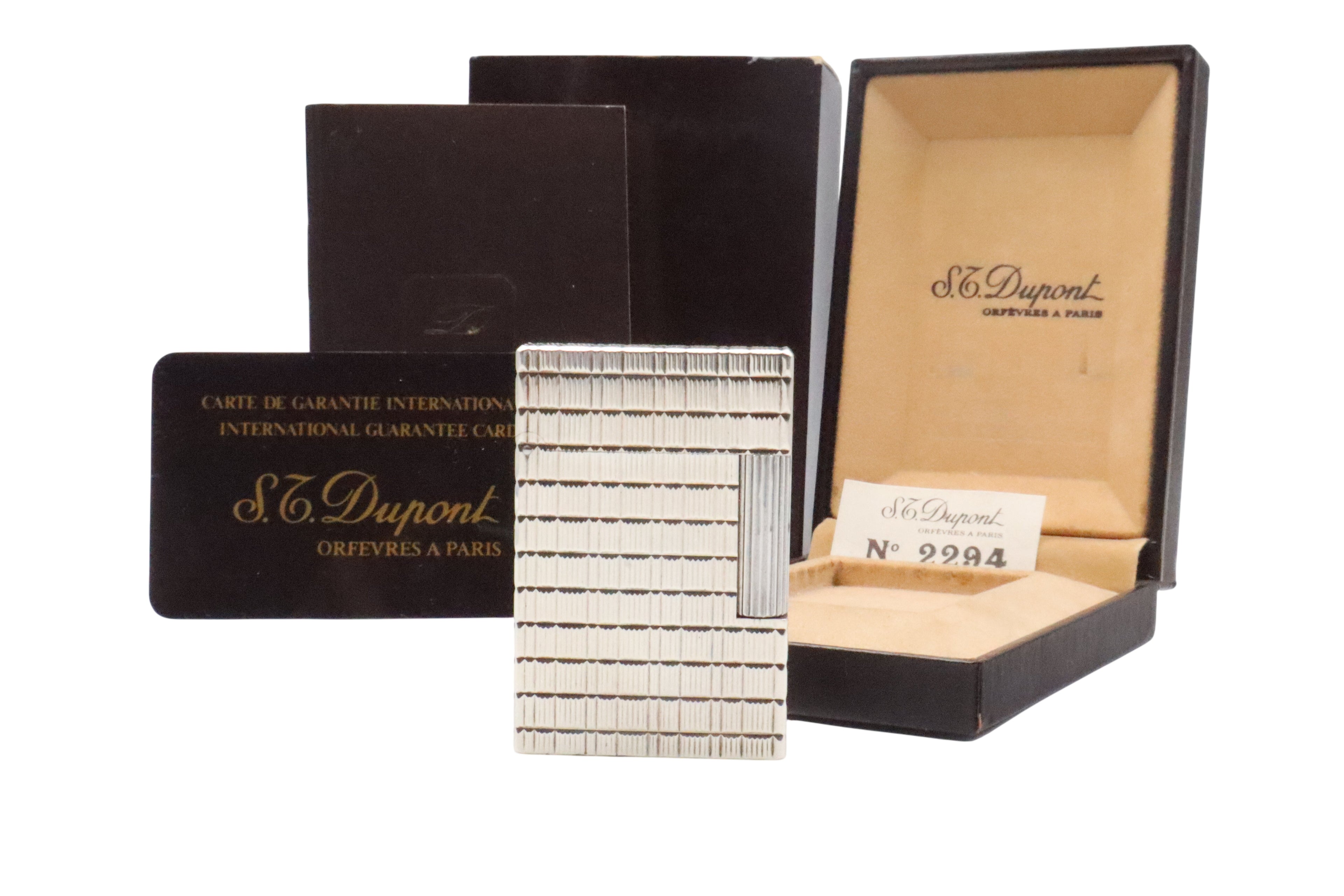 S.T. Dupont Ligne 2 Prince of Wales Silver NOS lighter