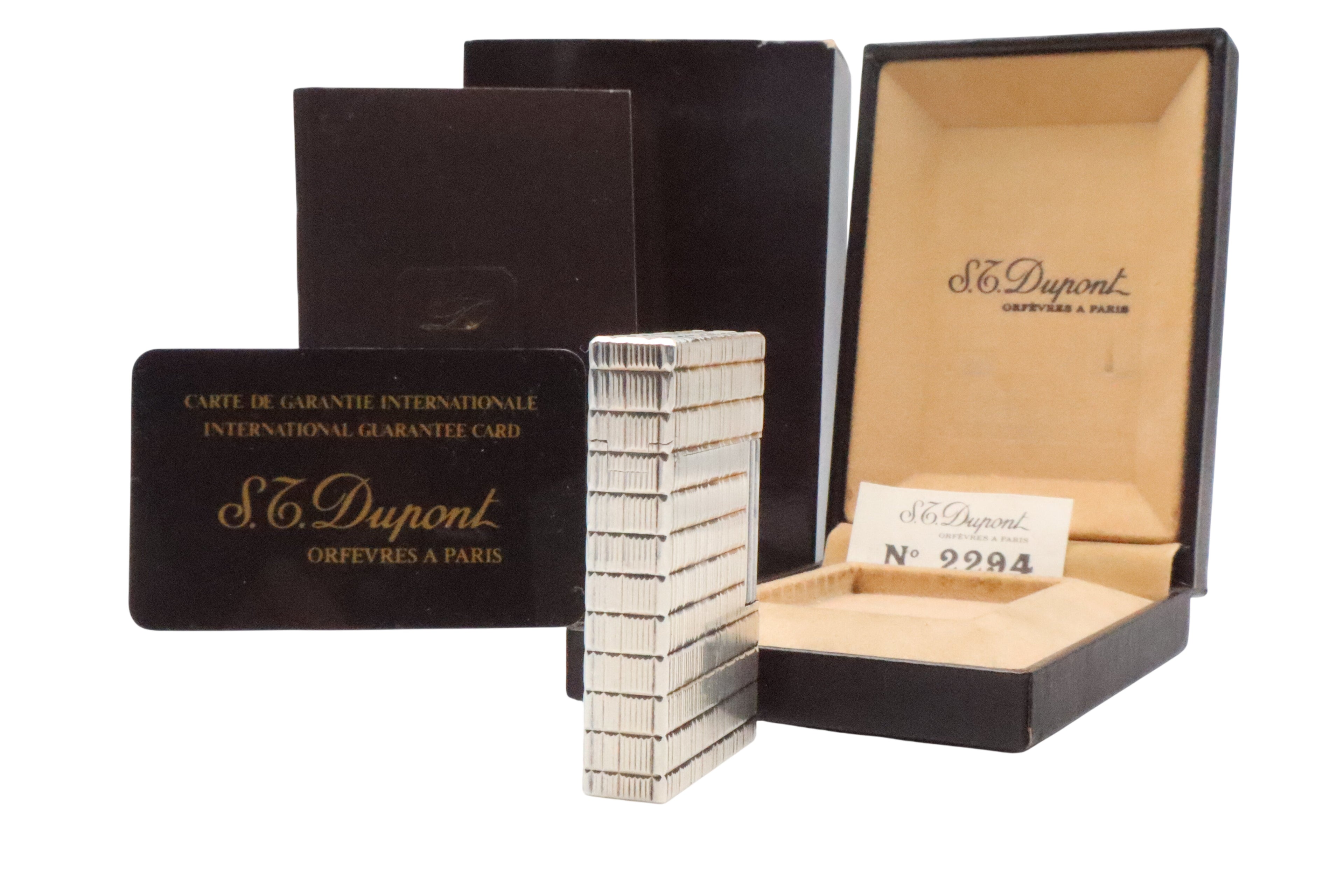 S.T. Dupont Ligne 2 Prince of Wales Silver NOS lighter
