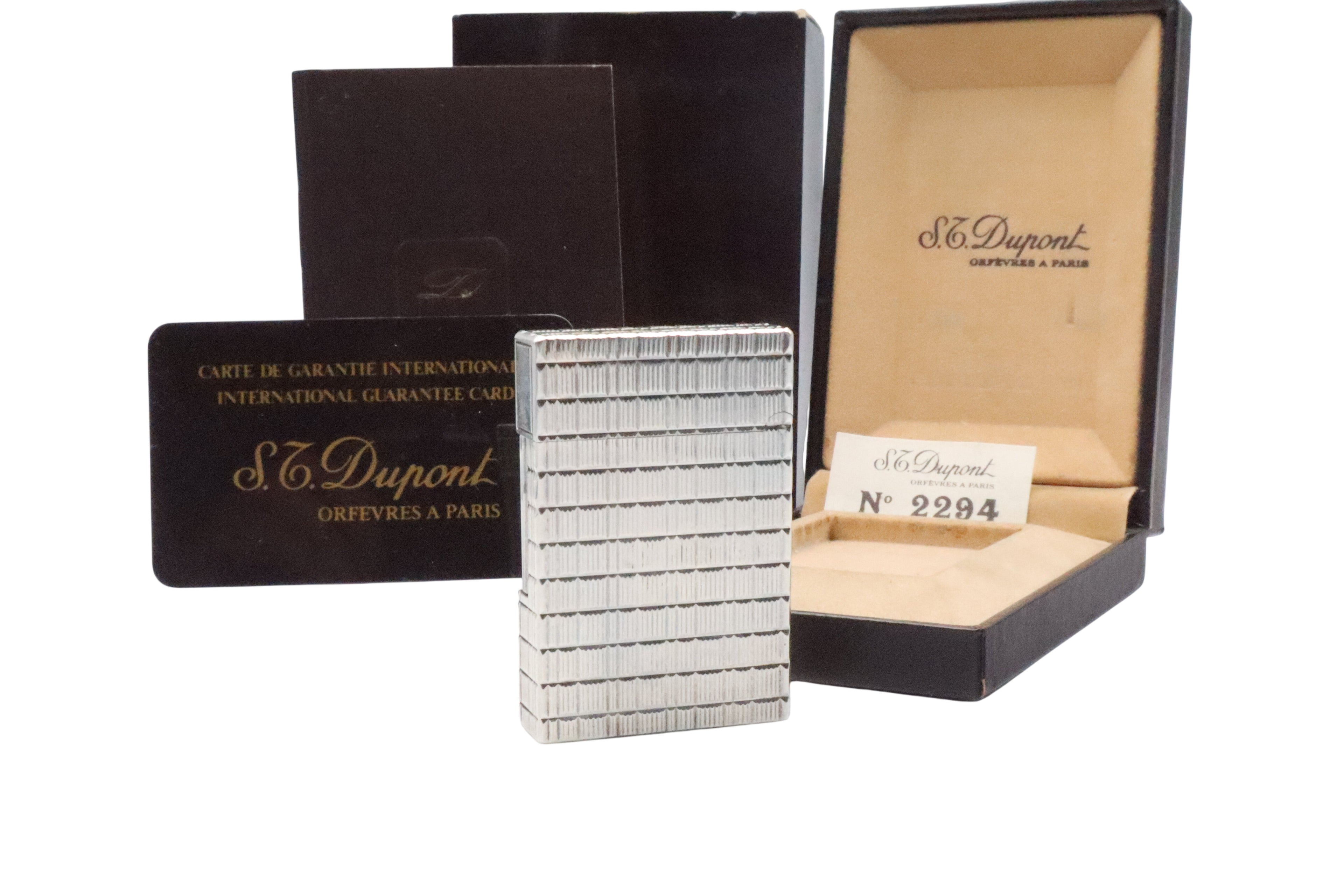 S.T. Dupont Ligne 2 Prince of Wales Silver NOS lighter