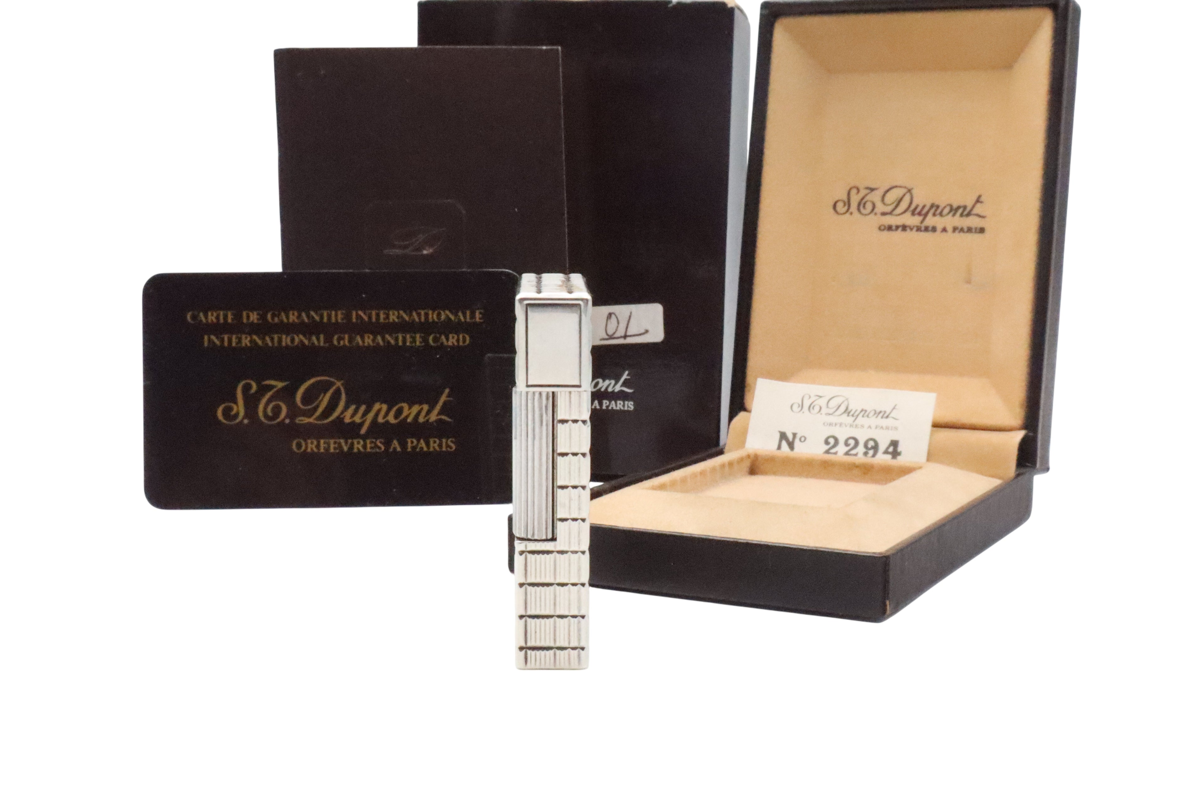 S.T. Dupont Ligne 2 Prince of Wales Silver NOS lighter