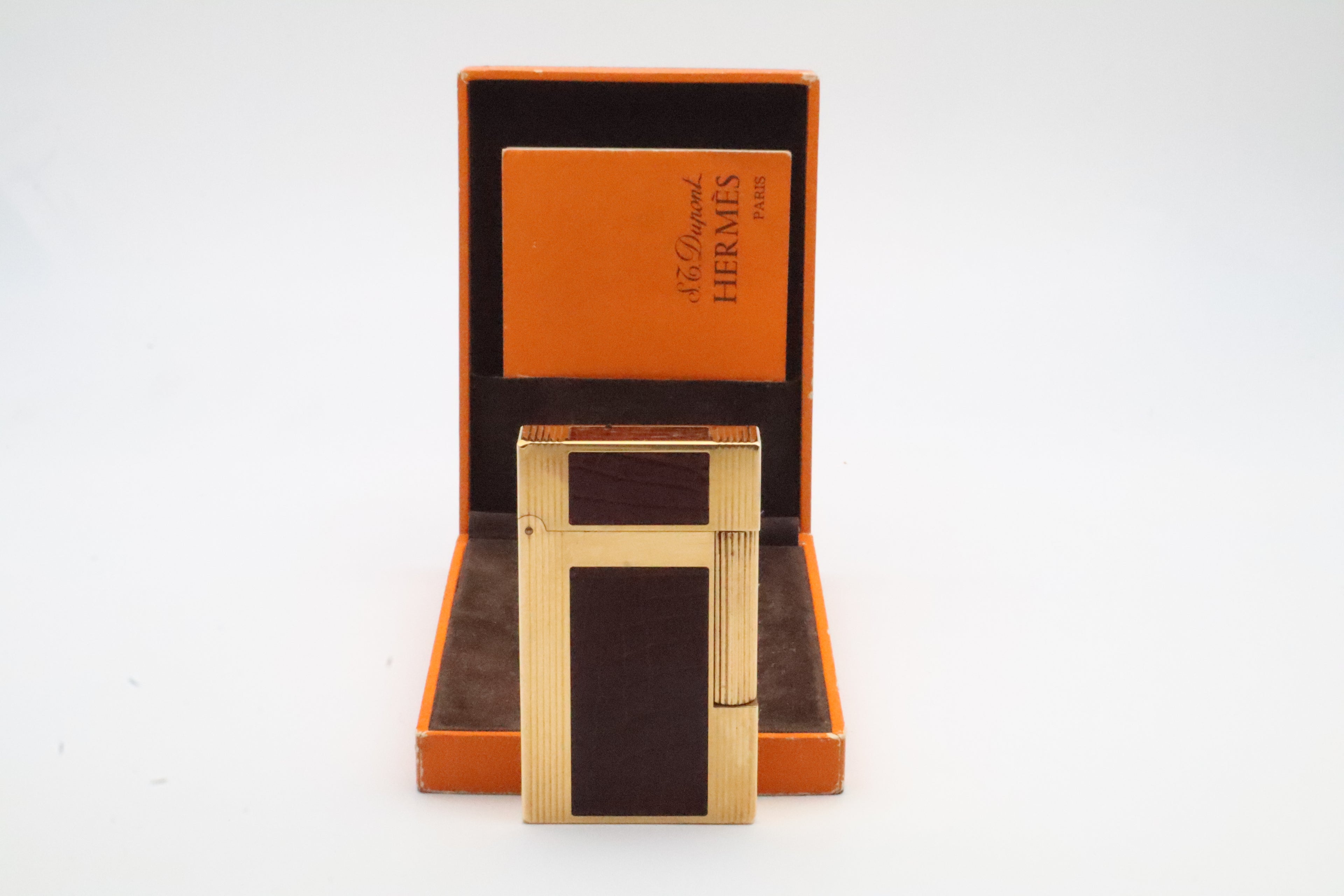 S.T. Dupont Hermès Ligne 2 Gold Crocodile Lighter