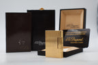 S.T. Dupont Ligne 2 gold vertical stripes NEW OLD STOCK lighter small model