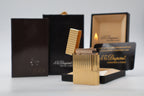 S.T. Dupont Ligne 2 gold vertical stripes NEW OLD STOCK lighter small model