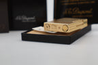 S.T. Dupont Ligne 2 gold vertical stripes NEW OLD STOCK lighter small model