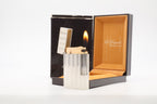 S.T. Dupont Ligne 2 silver vertical stripes lighter in new old stock condition
