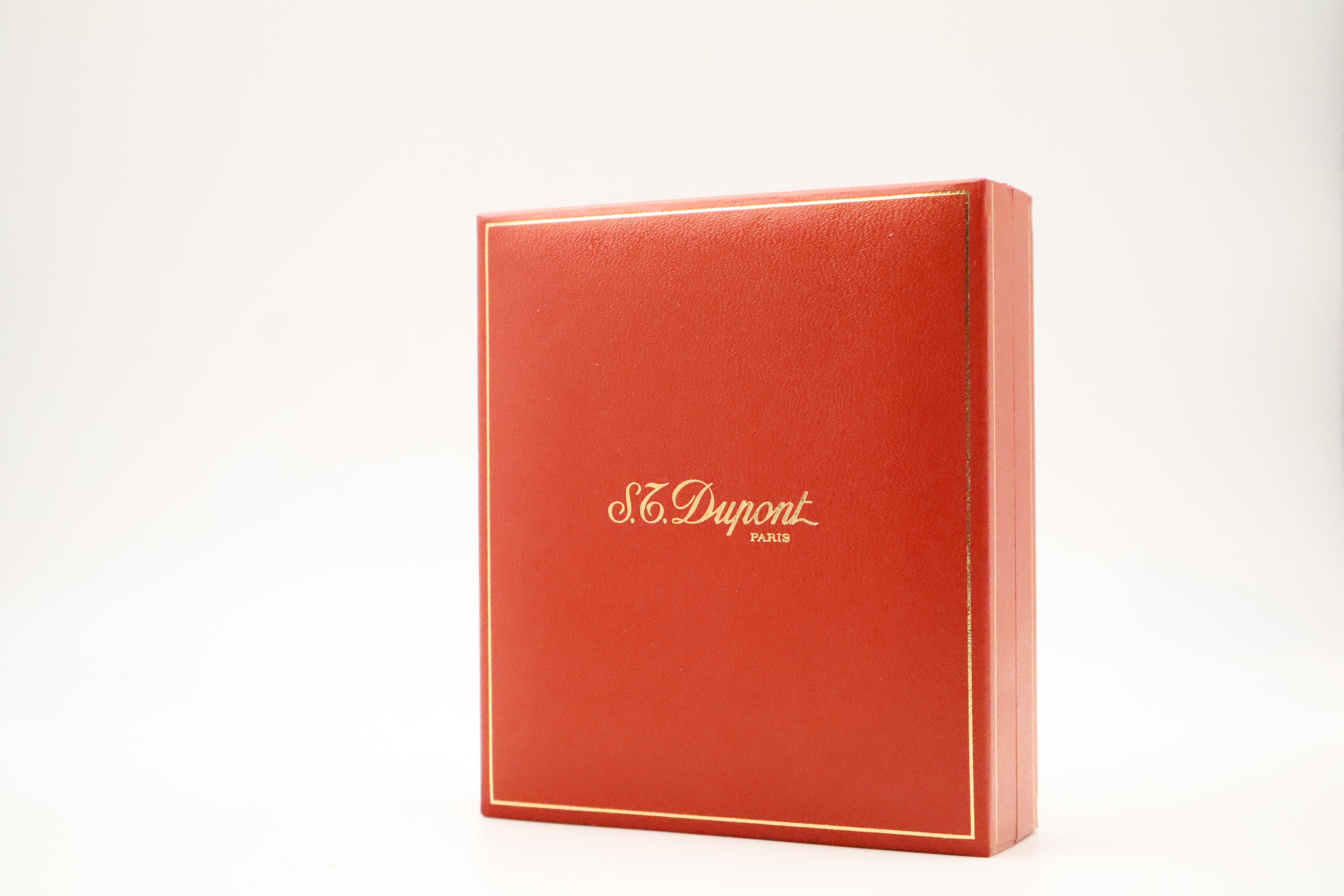 Vintage 1990s S.T. Dupont Ligne 2 Grand Modele brushed silver lighter with box