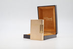 S.T. Dupont Ligne 2 Petit Modele small gold lighter with barleycorn pattern and original box