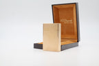 S.T. Dupont Ligne 2 Petit Modele small gold lighter with barleycorn pattern and original box