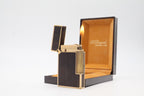 S.T. Dupont Ligne 2 Grand Modele lighter with real wood inlay and gold trim, with original box