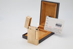 S.T. Dupont Ligne 2 Grand Modele gold Prince of Wales lighter in new old stock condition, with box and papers