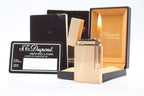 S.T. Dupont Ligne 2 Grand Modele large gold diamond tip lighter, new old stock, with box and papers