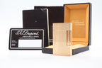 S.T. Dupont Ligne 2 Grand Modele large gold diamond tip lighter, new old stock, with box and papers