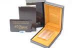 S.T. Dupont Ligne 2 Petit Modele small gold wavy pattern lighter, new old stock, with box and papers