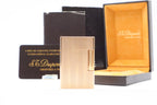 S.T. Dupont Ligne 2 Petit Modele small gold wavy pattern lighter, new old stock, with box and papers