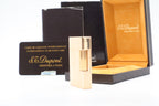 S.T. Dupont Ligne 2 Petit Modele small gold wavy pattern lighter, new old stock, with box and papers