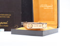 S.T. Dupont Ligne 2 Petit Modele small gold wavy pattern lighter, new old stock, with box and papers