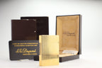 S.T. Dupont Ligne 2 Petit Modele small gold vertical stripes lighter, new old stock, with box and papers