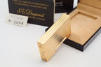 S.T. Dupont Ligne 2 Grand Modele Grosse Cote gold lighter, reference 16216, with box and papers
