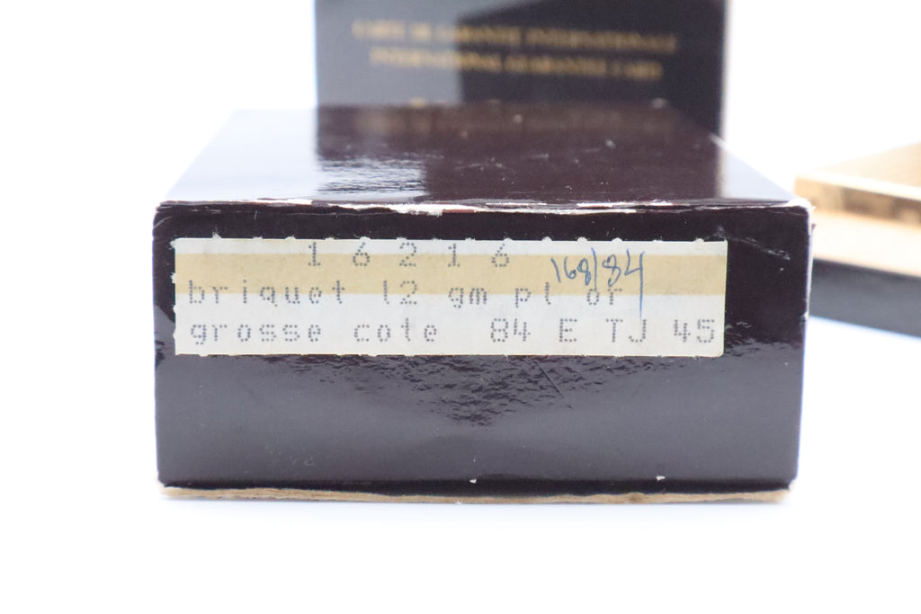 S.T. Dupont Ligne 2 Grand Modele Grosse Cote gold lighter, reference 16216, with box and papers