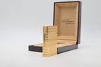 S.T. Dupont Ligne 2 Petit Modele gold Prince of Wales lighter, reference 15240, with original box