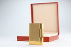 Vintage S.T. Dupont Gatsby gold vertical stripes lighter
