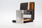 S.T. Dupont Ligne 2 Grand Modele large silver diamond tip lighter, full set with box and papers