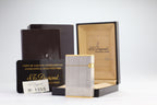 S.T. Dupont Ligne 2 Petit Modele small brushed palladium lighter, reference 15401, new old stock with box, guarantee card and papers