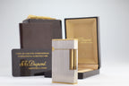 S.T. Dupont Ligne 2 Grand Modele large brushed palladium lighter, reference 16401, new old stock with box, guarantee card and papers