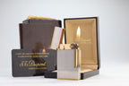 S.T. Dupont Ligne 2 Grand Modele large brushed palladium lighter, reference 16401, new old stock with box, guarantee card and papers