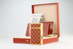 S.T. Dupont Ligne 2 large rouge Cloisonne Laque de Chine lighter with box