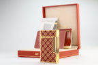 S.T. Dupont Ligne 2 large rouge Cloisonne Laque de Chine lighter with box