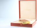 S.T. Dupont Ligne 2 Grand Modele lighter in red laque de chine with a gold cloisonne lattice, in its original red box