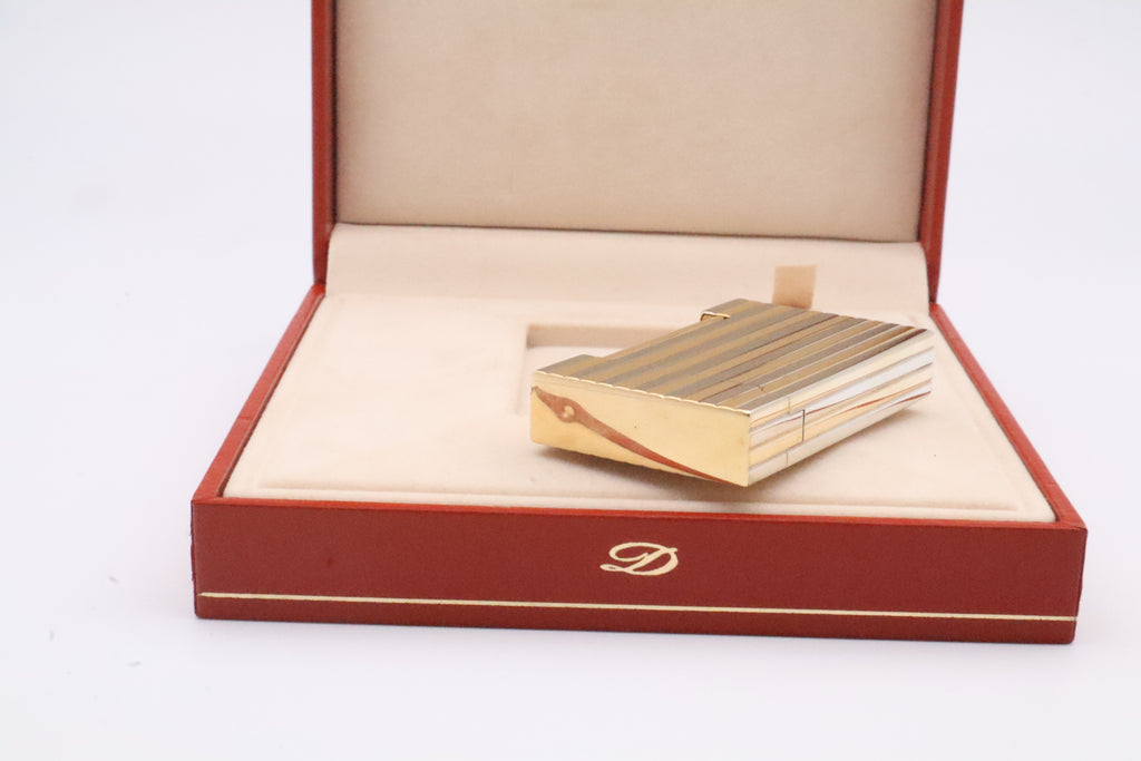 Unique Solid 18k Gold S.T. Dupont Ligne D lighter