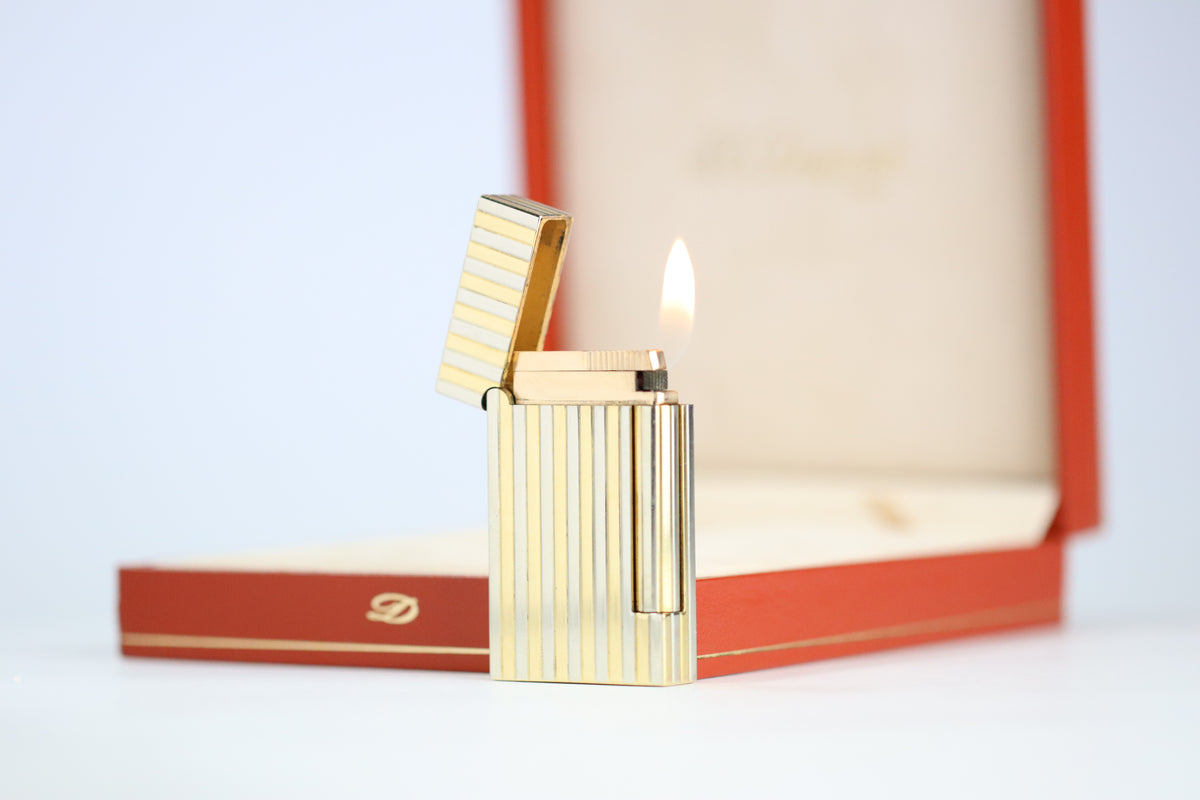 Unique Solid 18k Gold S.T. Dupont Ligne D lighter