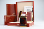 S.T. Dupont Ligne D lighter in marbled Normandie laque de chine with gold trim, with its red box, papers and numbered lacquer certificate